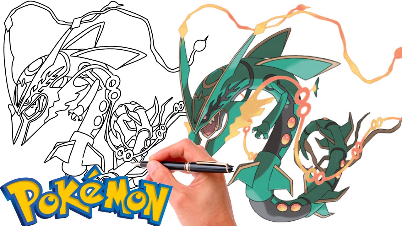 How To Draw MEGA RAYQUAZA POKEMON | Mega Pokemons