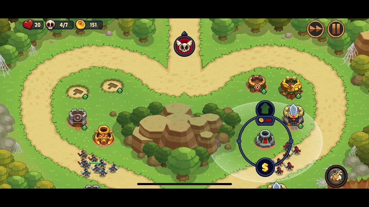 Realm Defense - World 1 Level 17 - Towers Only without using items