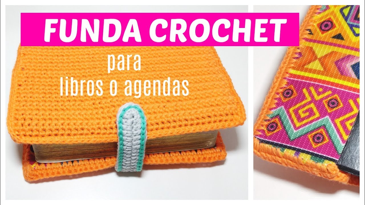 Funda de ganchillo para libros o agendas