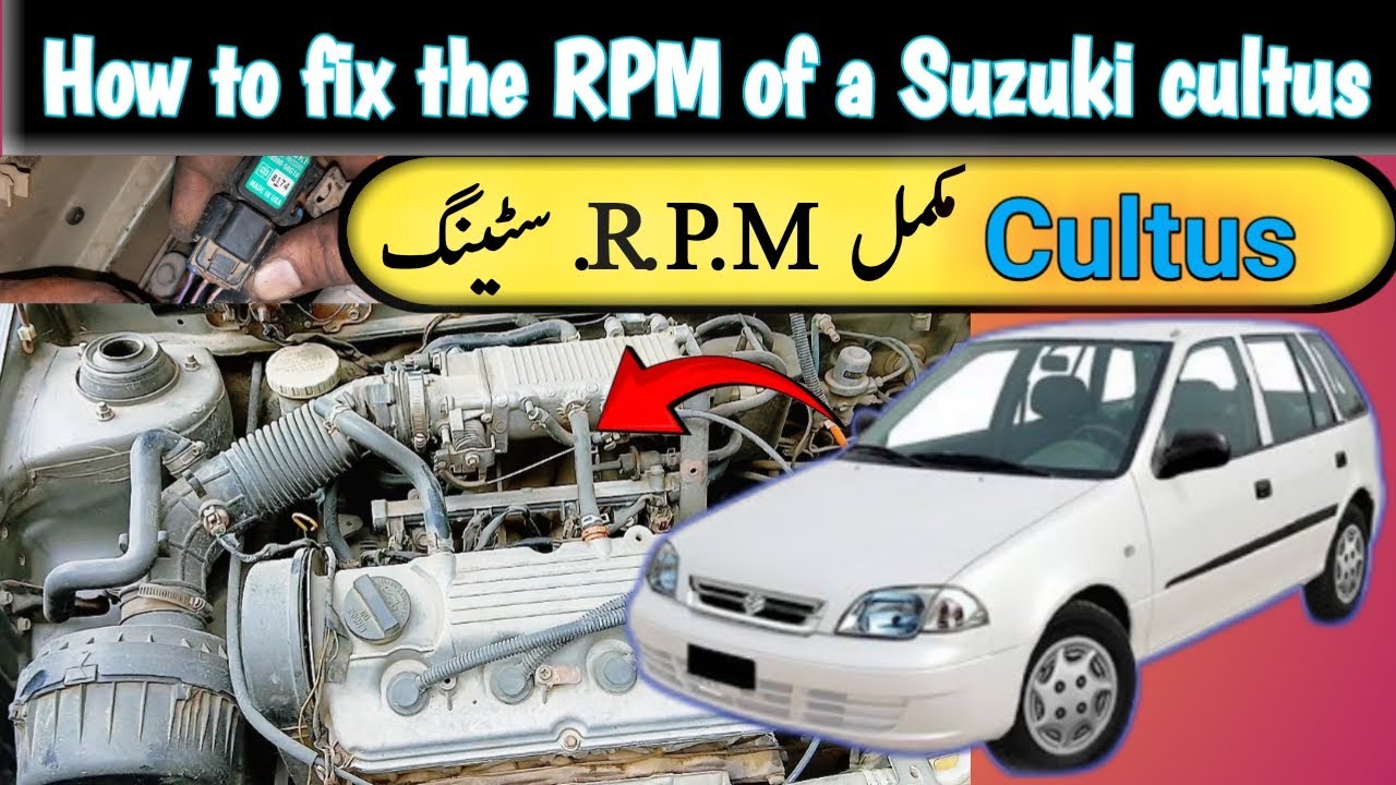 How to fix the RPM of a Suzuki cultus || Cultus efi RPM up down problem || RPM Adjustment Cultus efi