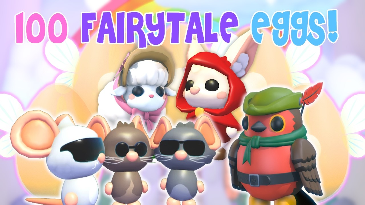 Hatching 100 Fairytale Eggs!! | Adopt Me New Egg Update Roblox | Riivv3r