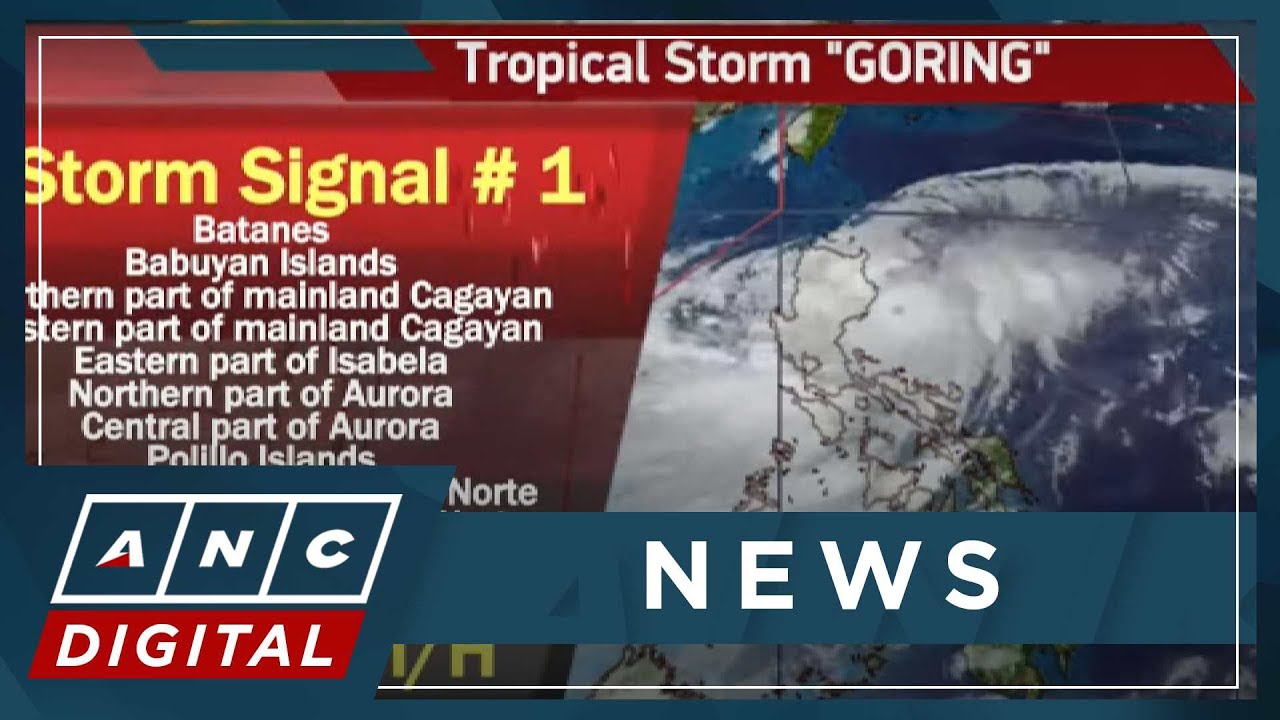 'Goring' weakens into typhoon; Signal no. 1 still up in parts of Luzon | ANC