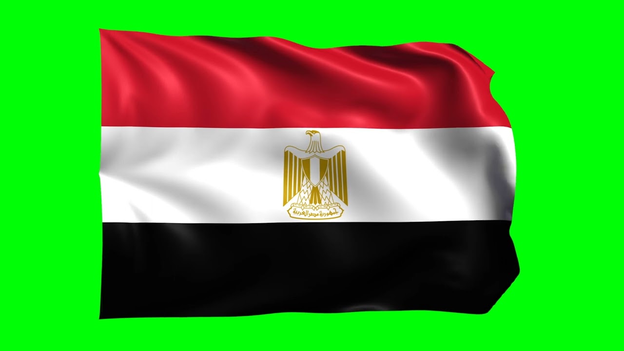 Egypt Waving Flag Green Screen Animation | 3D Flag Animation | Royalty-Free