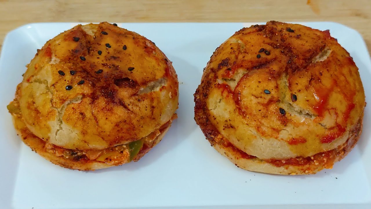 तवा बर्गर रेसिपी वो भी बर्गर बन की रेसिपी के साथ Homemade Tawa Burger with homemade burger bun