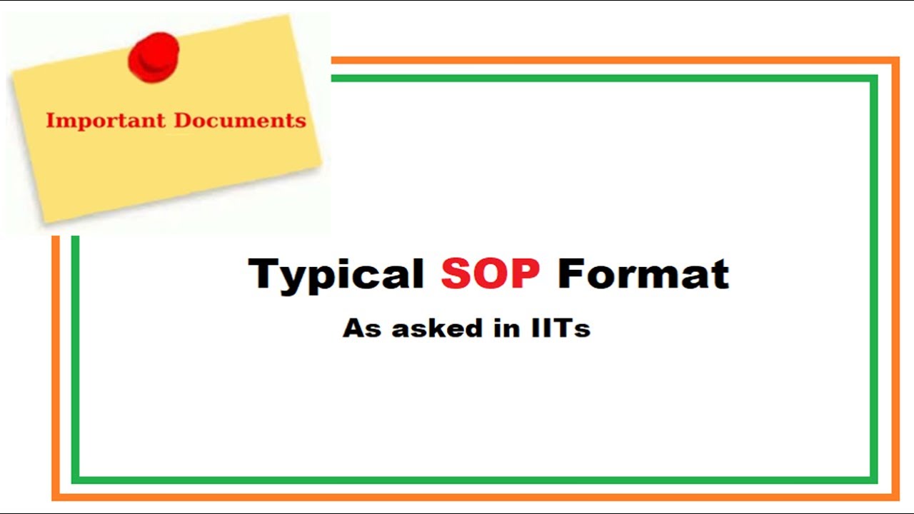Typical SOP format for IIT's | How to write statement of purpose for IIT's
