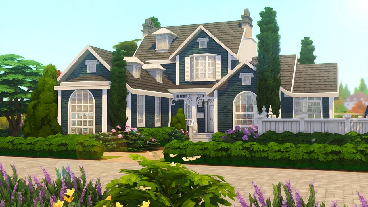 Large 6 Sim Family Home 💕 // Sims 4 Speed Build