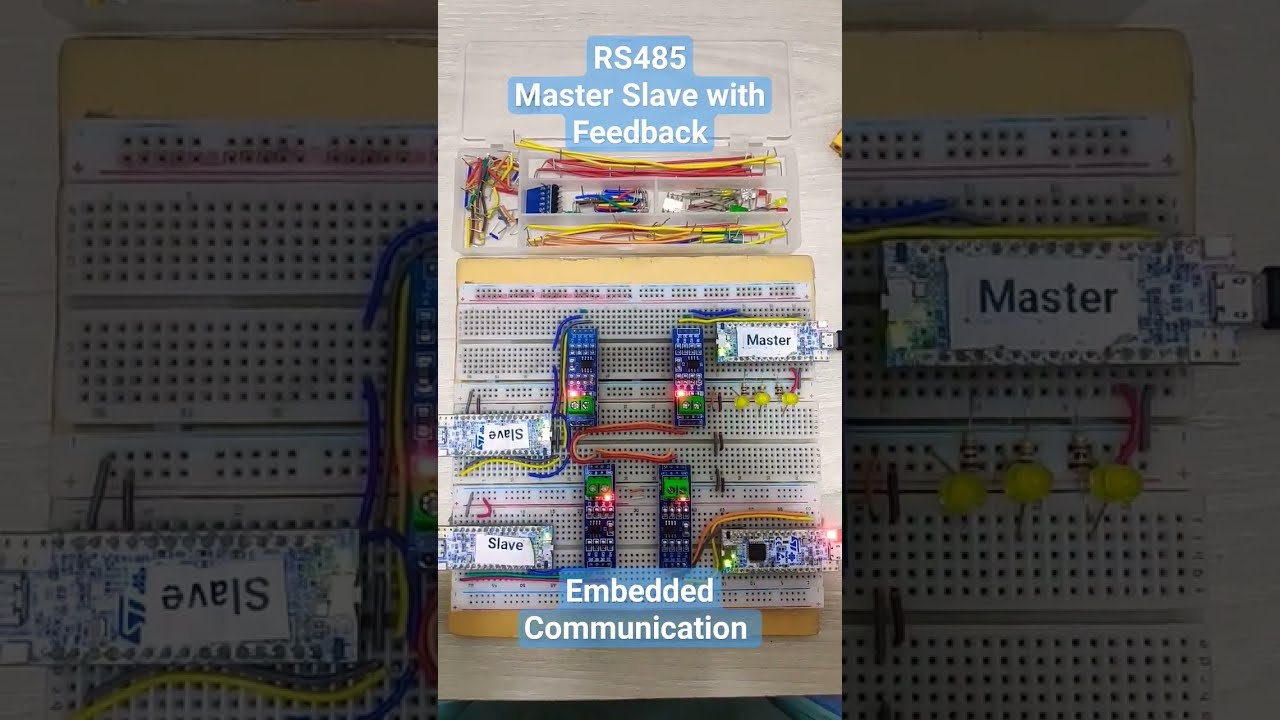 Embedded Communication Using RS485 Master Slave With Feedback #rs485 #stm32 #masterslave #feedback