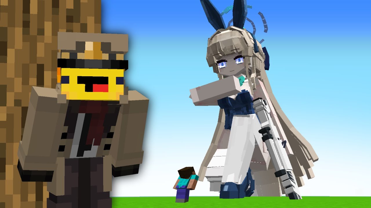 No dejes que esta WAIFU GIGANTE te coma en Minecraft