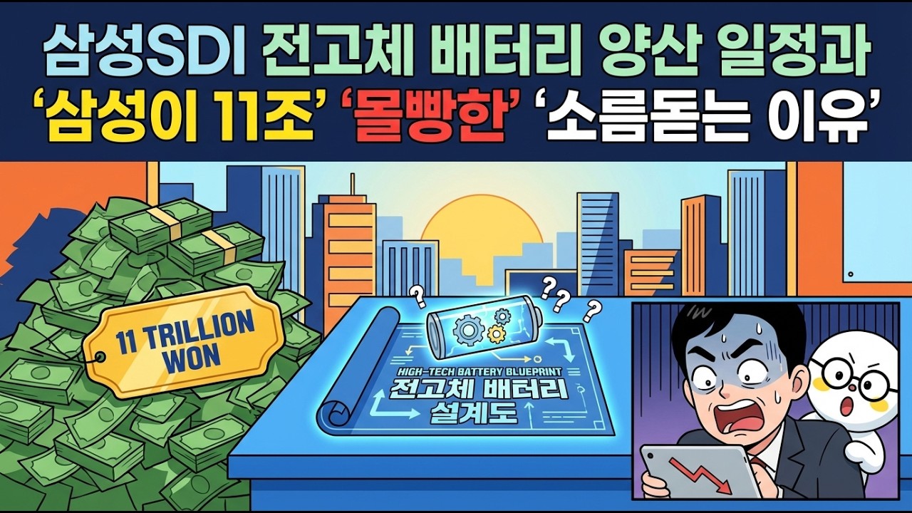 삼성SDI 전고체 배터리 양산 일정과 11조 확보의 진짜 이유 (CATL 도요타 비교)