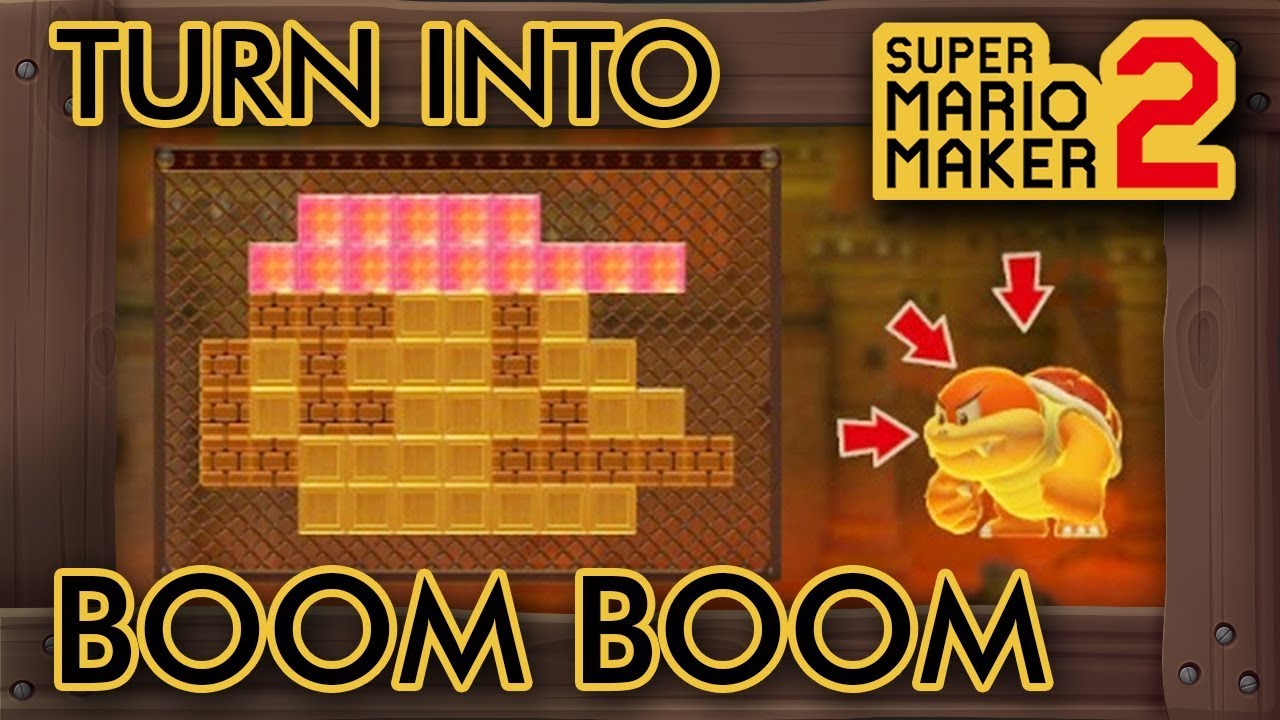 Super Mario Maker 2 - Mario Turns Into Boom Boom to Beat This Level