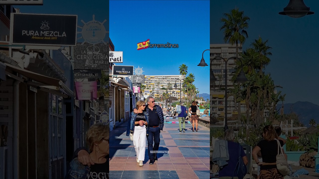 La Carihuela Promenade November Walk📍TORREMOLINOS, Spain 🇪🇸 #beach #walk #costadelsol #andalucia