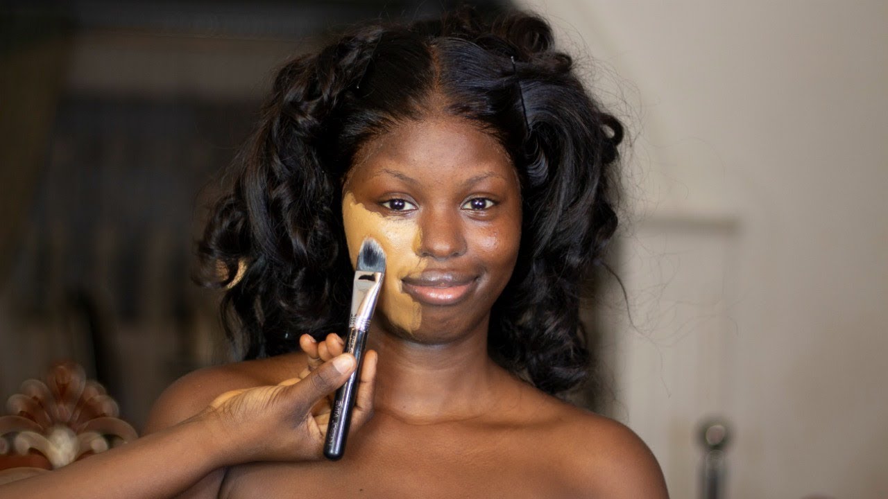 MAKEUP TRANSFORMATION ON DARK SKIN Ft My Sister Doubra