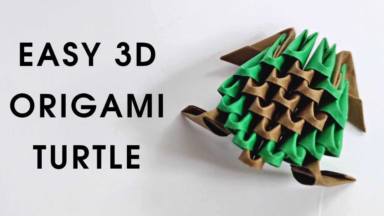Easy 3D ORIGAMI TURTLE | How to make a modular turtle