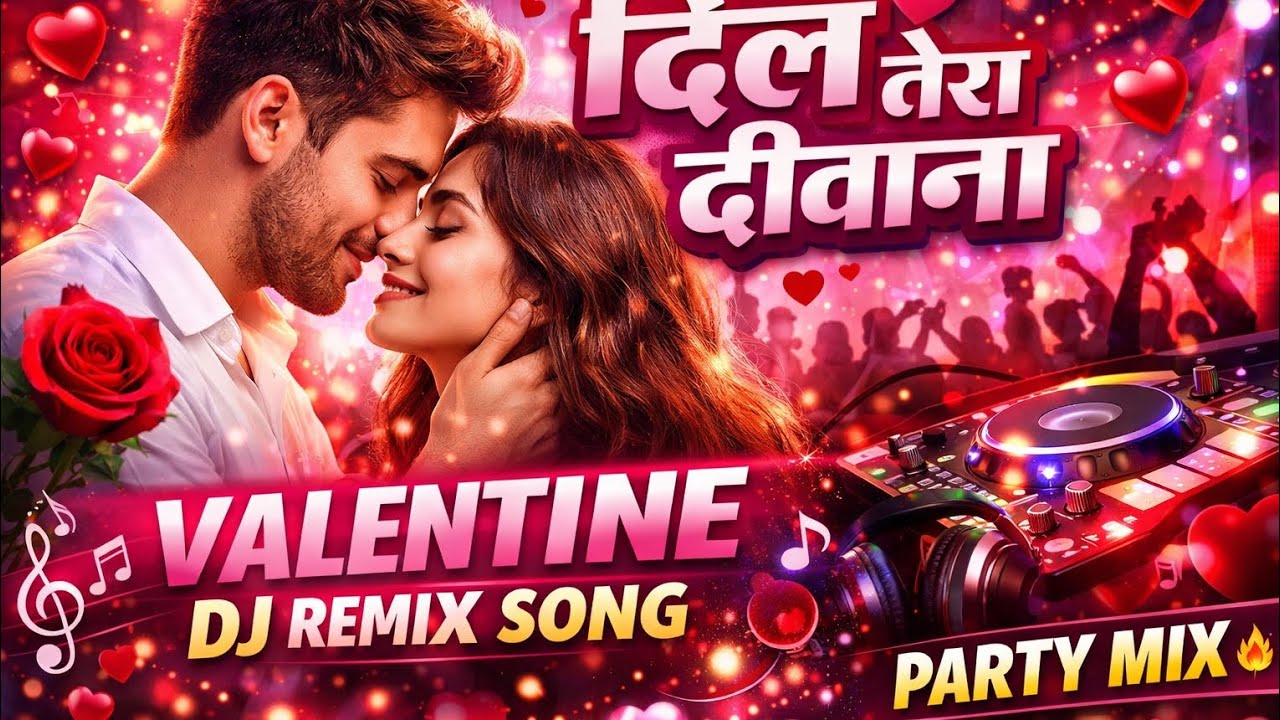 Valentine Special DJ Remix 2026 | Dil Tera Deewana ❤️ Love Party Song