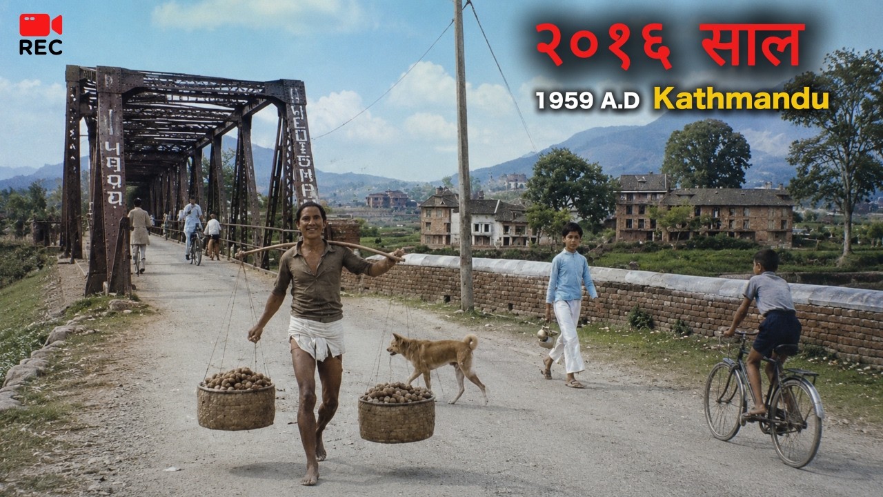 पुरानो  नेपालको  भिडियो  बि सं  २०१६ साल  I Kathmandu Nepal in 1959 A.D