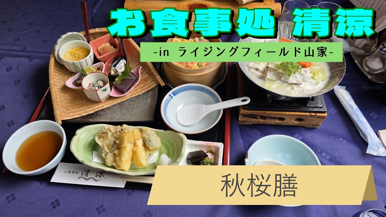 「お食事処 清涼」でランチー！ 本格的懐石和定食やでー in ライジングフィールド山家 みんなワンコ大好きやでー