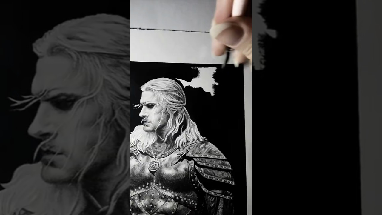 Drawing Geralt of Rivia from "The Witcher" 