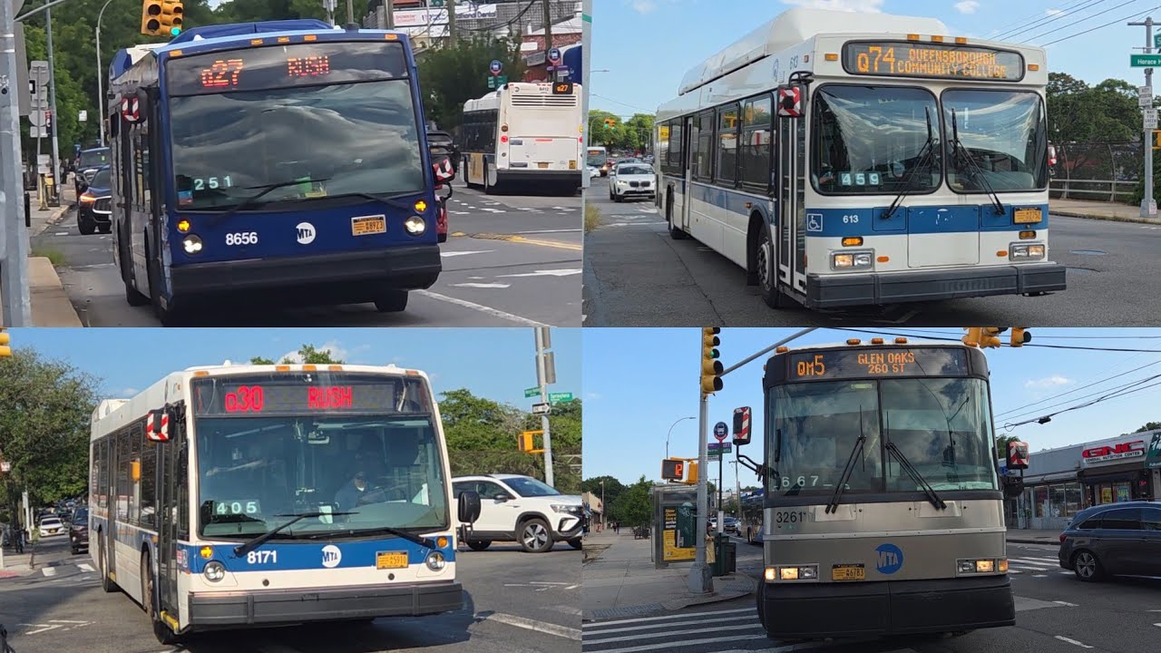 MTA: Bus Action at Springfield Blvd & Horace Harding Expressway (Q27, Q30, Q74, Q75, QM5, QM8, QM35)