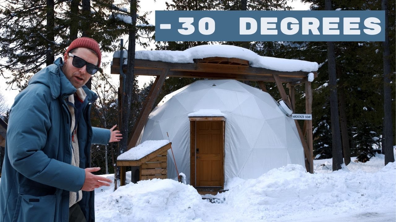 Winter in a Dome Tent in Revelstoke Canada