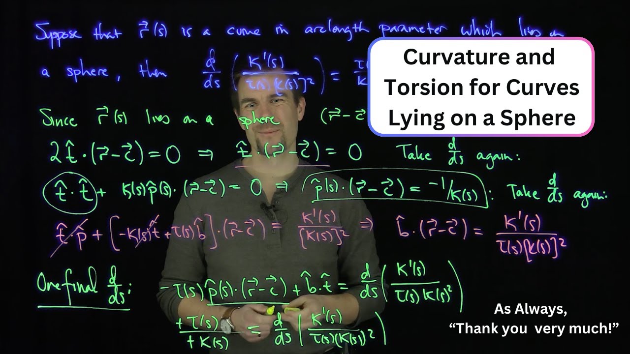 A Relationship Between Curvature and Torsion for Curves that Lie on a Sphere