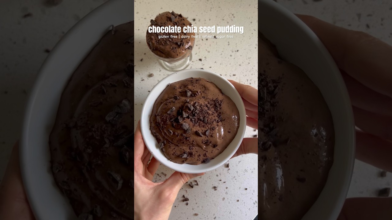 creamy chocolate chia seed pudding #shorts