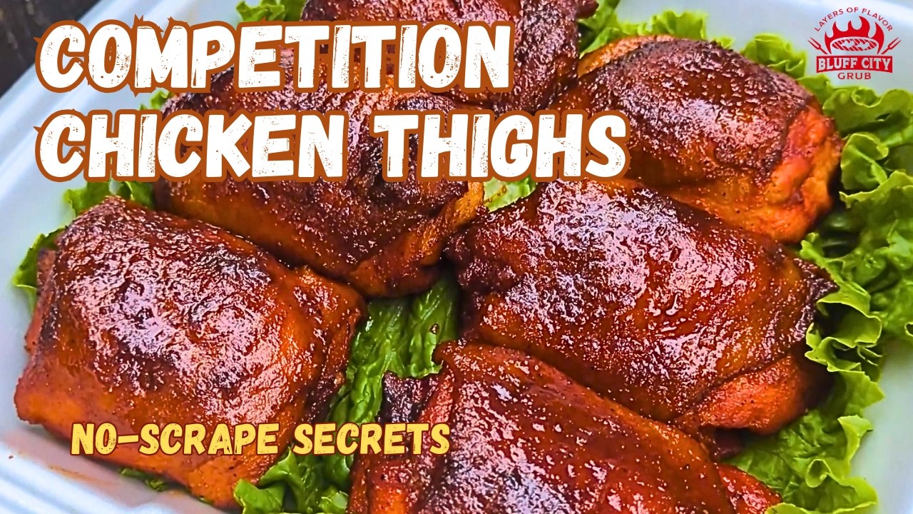 How to Cook Competition BBQ Chicken Thighs on an Offset Smoker | Juicy & Flavorful No-Scrape Method