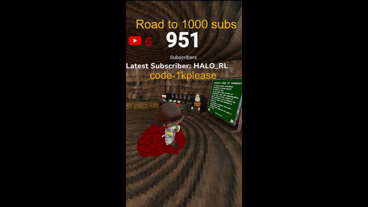 gorilla tag road to 1k subs