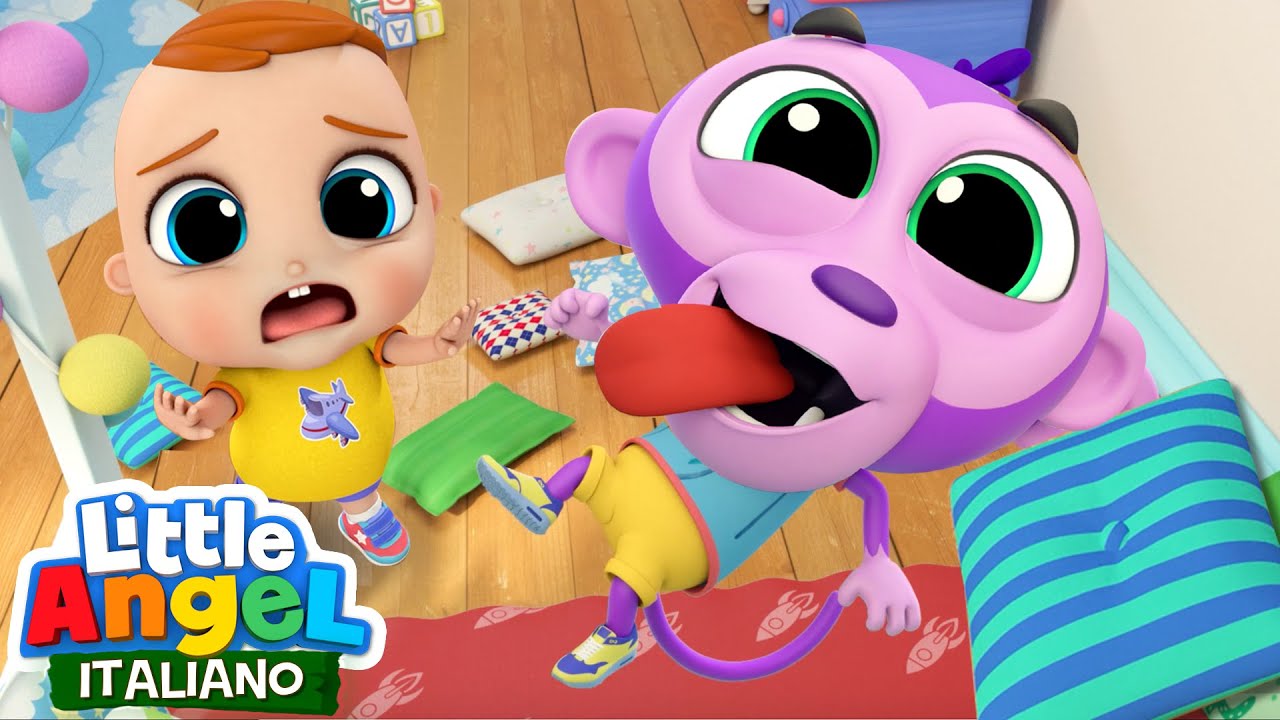 Fermati Piccola Scimmia 👶🏻🍌🐵 Cartoni Animati & Canzoni Bambini | Little Angel Italiano