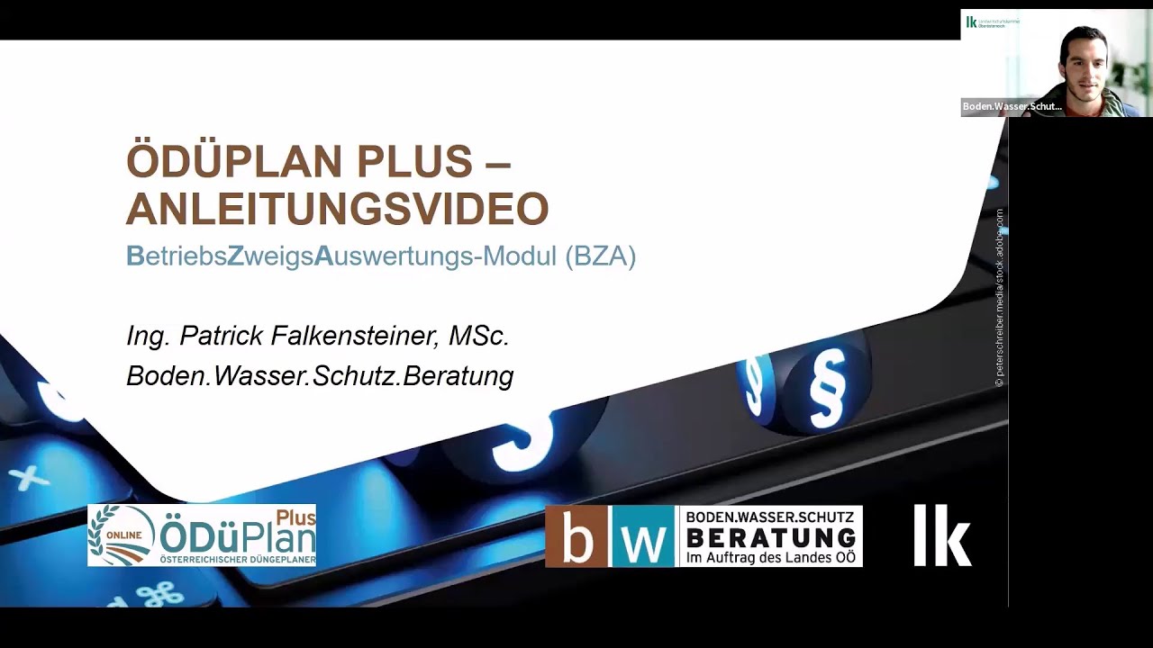 ÖDüPlan Plus - Anleitungsvideo - BetriebsZweigAuswertungsmodul (BZA)