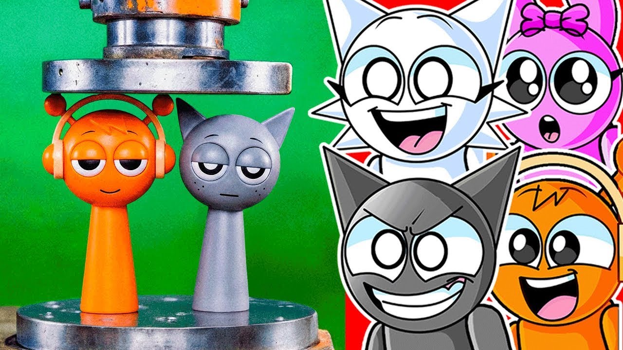 SPRUNKI SQUAD vs HYDRAULIC PRESS!!!