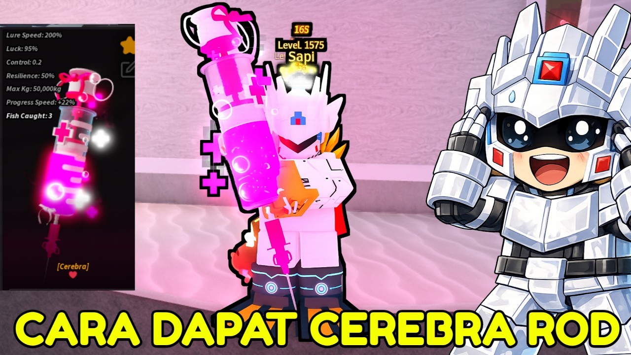 CARA MENDAPATKAN ROD CEREBRA DAN LOKASI 10 VIAL DI VALENTINE UPDATE FISCH ROBLOX