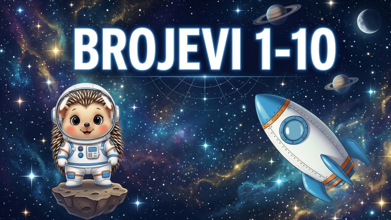 Engleski za decu: Brojevi 1-10 🚀 Nauči da brojiš uz raketu!
