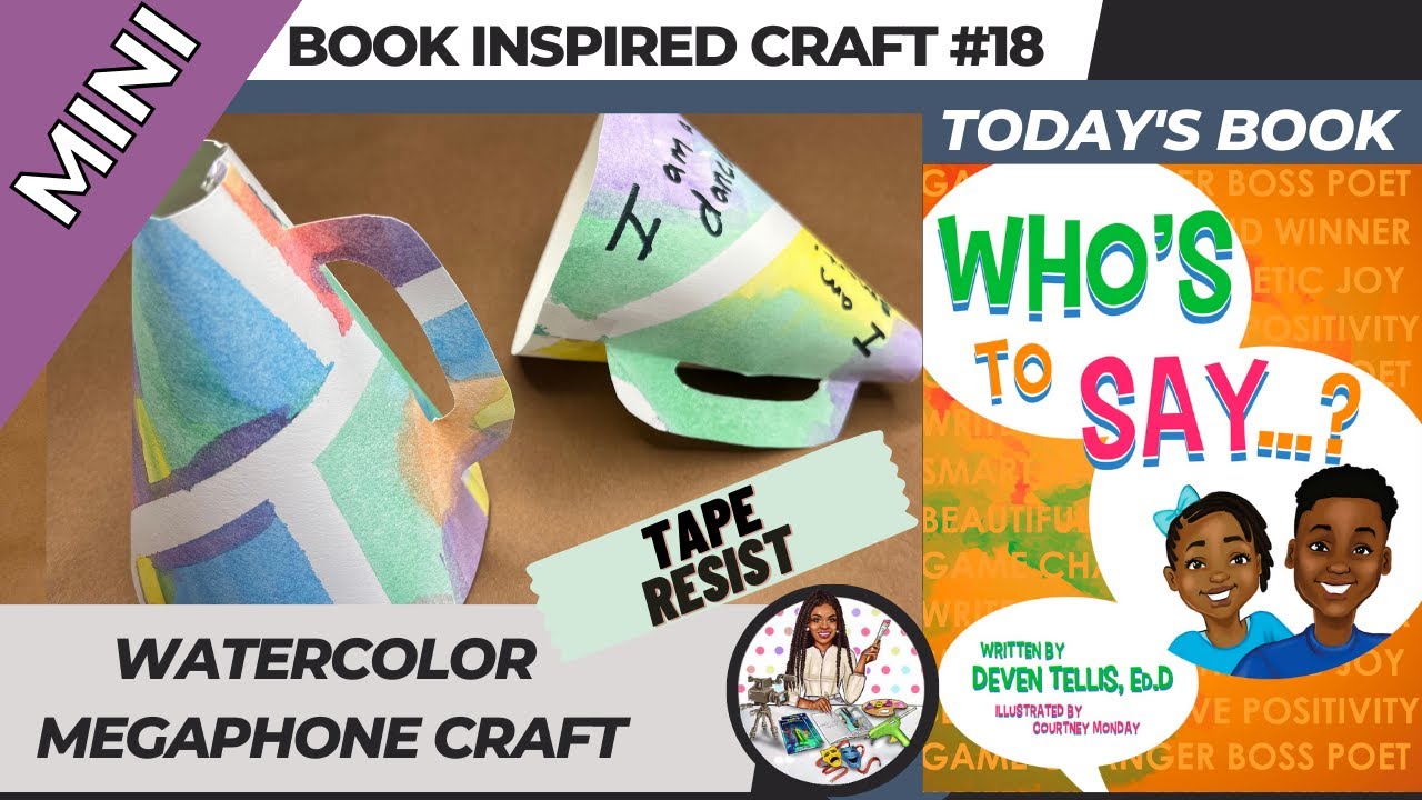 Megaphone Craft for Kids |Book Inspired Crafts #18|  Book: Who's To Say