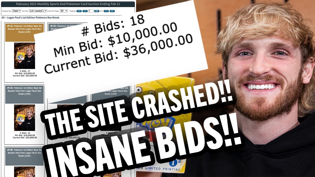 MY $40,000 LOGAN PAUL POKEMON AUCTION BID (UPDATED) | $40,000 BID!!