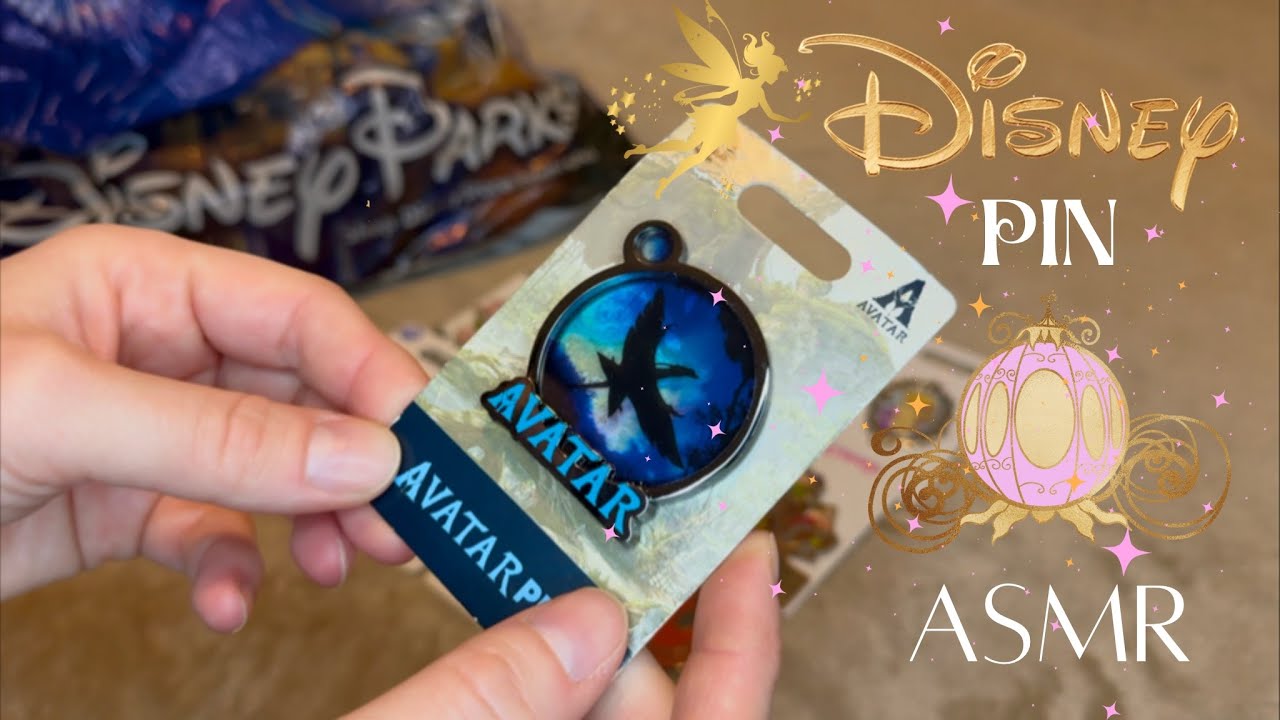 ASMR Whispered Disney World Pins Collection from Florida Haul | Crinkles & Cardboard Sounds