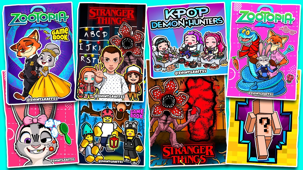Zootopia VS Stranger Things Blind Bag Game Book | Kpop Demon HUnters | 99 NIghts | Unboxing | ASMR