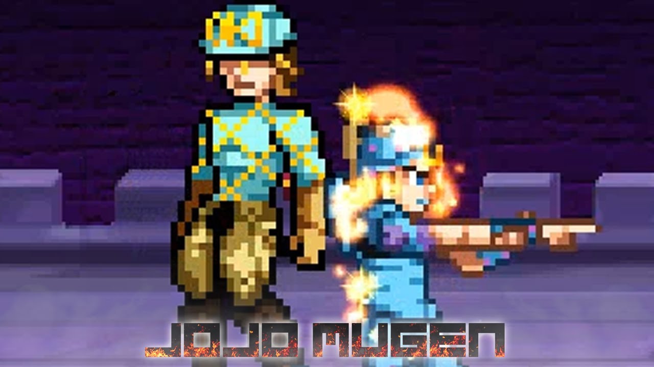 Johnny Joestar and Diego Brando decided to team up. Jojo's Bizarre Adventure MUGEN