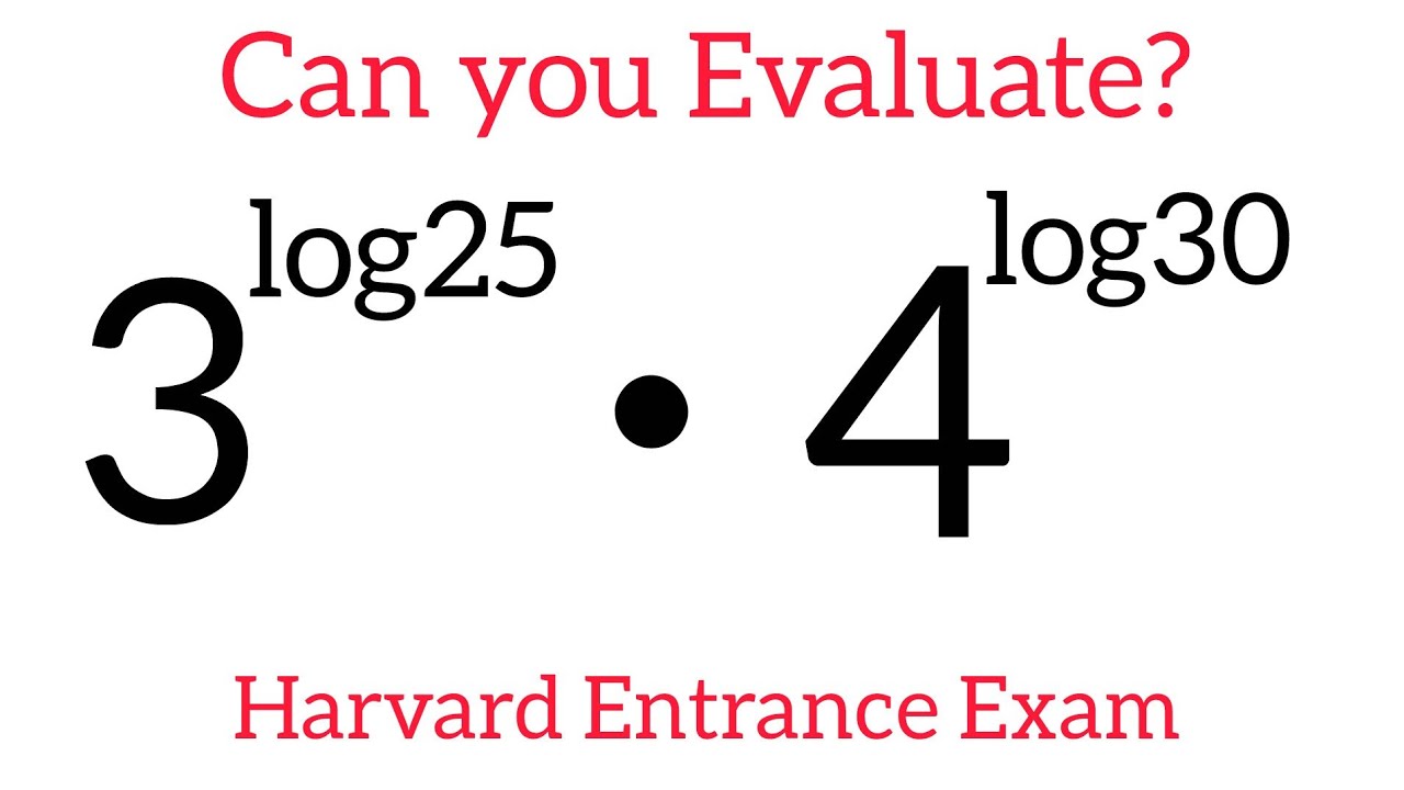 Harvard Entrance Exam | Nice Exponential Equation 