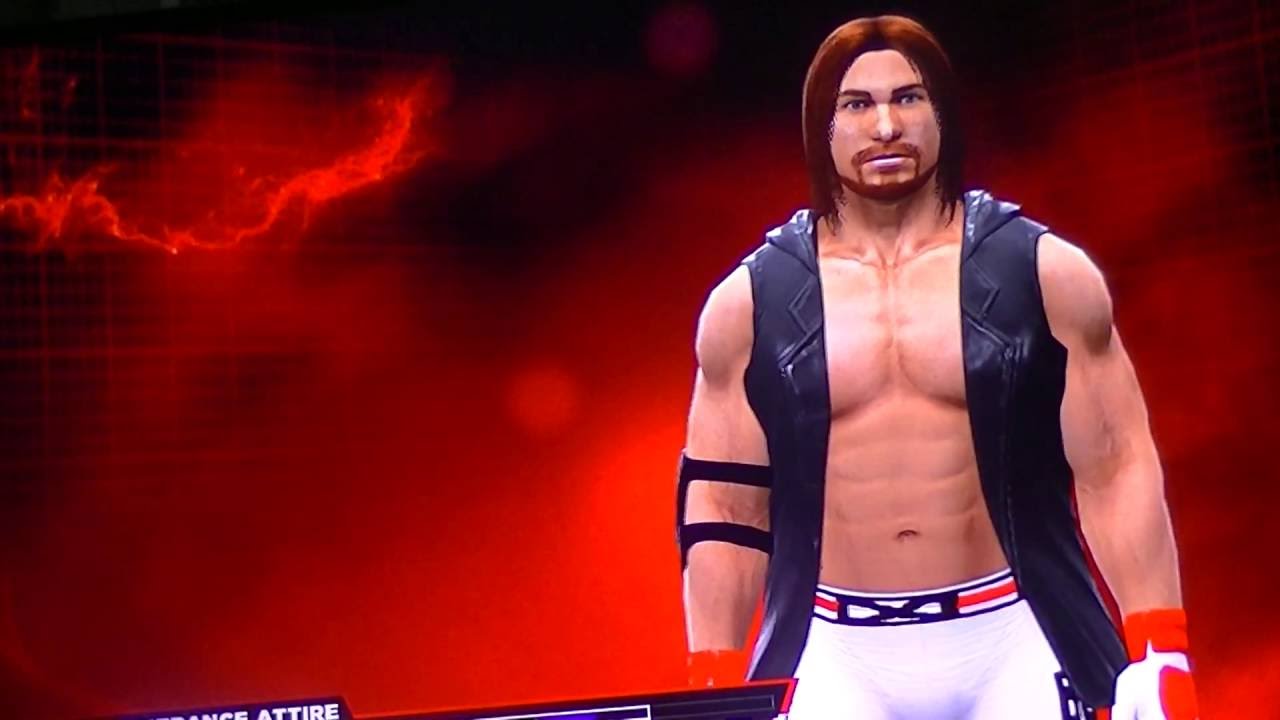 how to make AJ STYLES on wwe 2k14 th p1