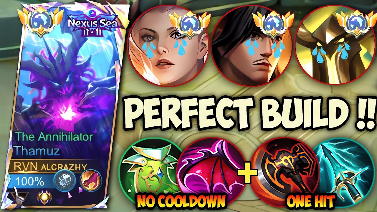 NYOBAIN THAMUZ BUILD TERBAIK MODE BANTAI‼️ GAMEPLAY TOP GLOBAL THAMUZ - MLBB