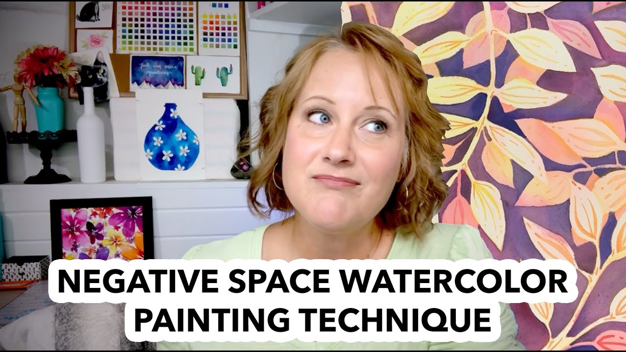 Negative Space Watercolor Painting Technique