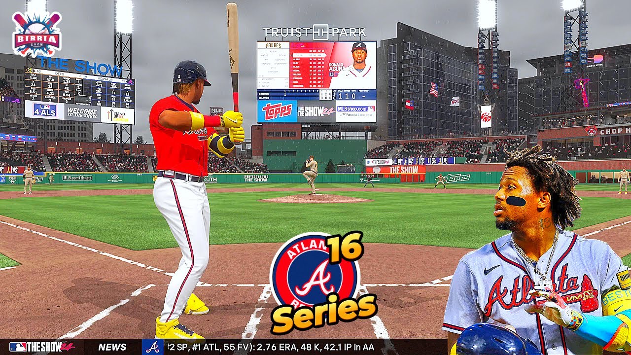 MLB The Show 24 Atlanta Braves vs S. D. Padres | Series | Ronald Acuña Jr. - Franchise Mode #16 PS5