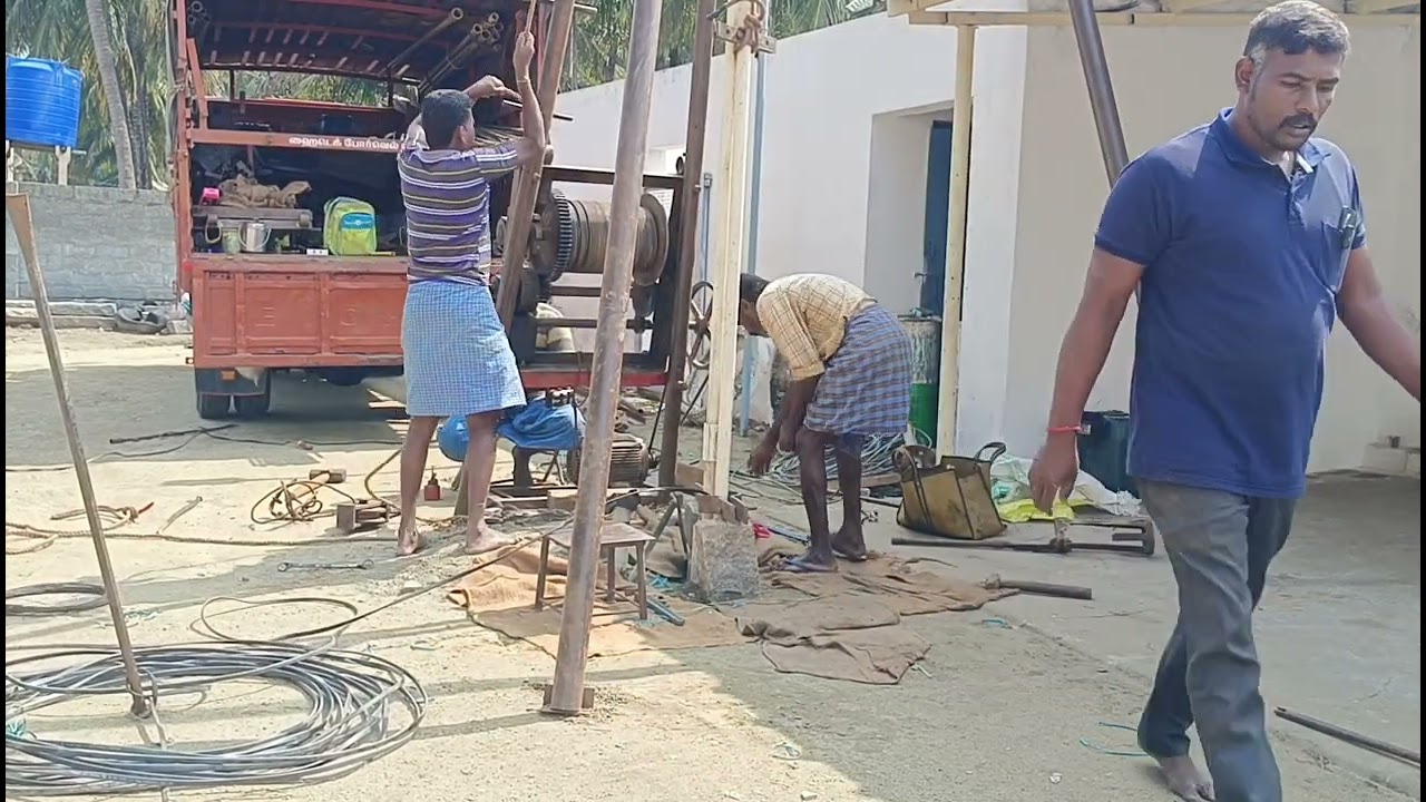 borewell motor Stuck remove 🤔 ஆழ்துளை கிணற்றில் சிக்கிய மோட்டர் மேலே தூக்குவது