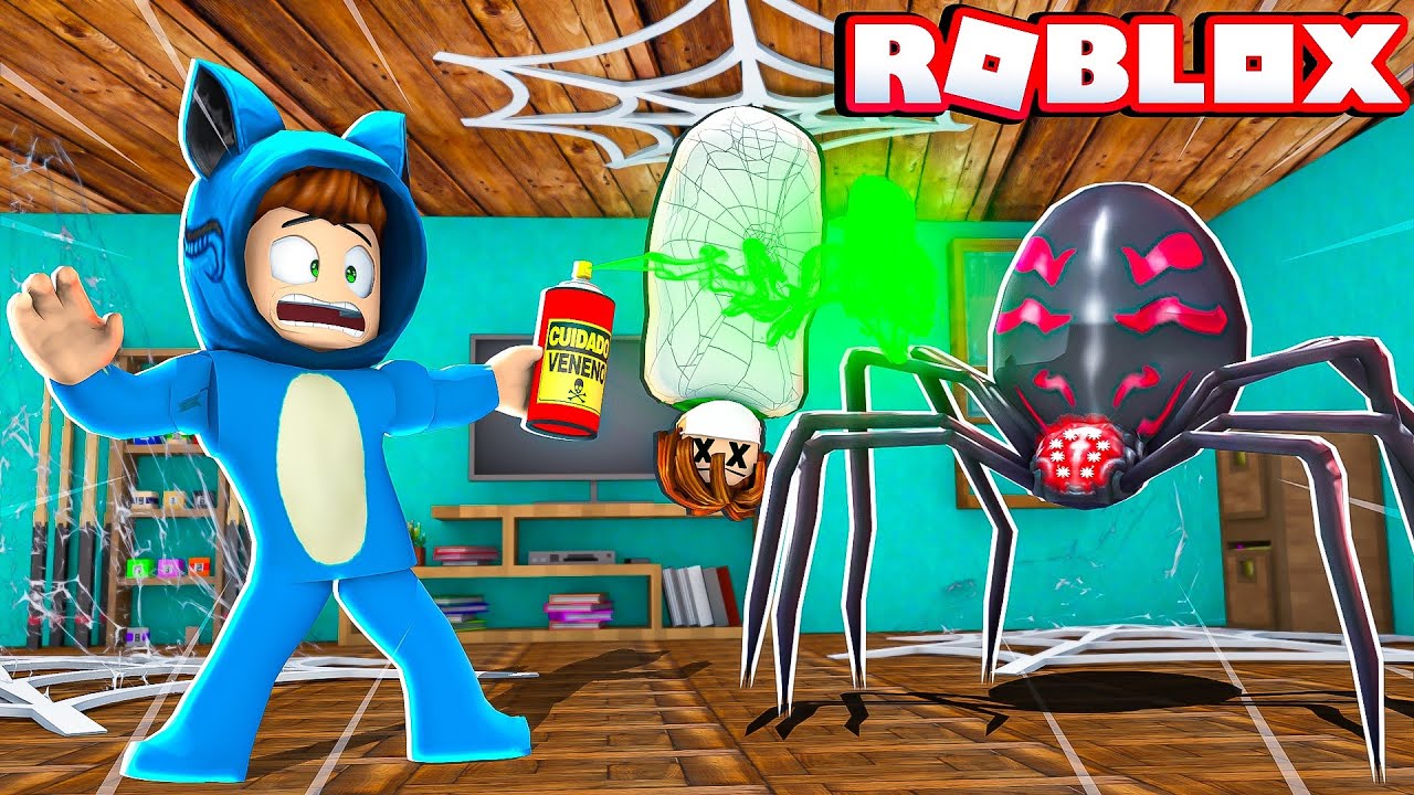 BEBE MILO MATA a la ARAÑA HORRIBLE en ROBLOX 🔥 SPIDER