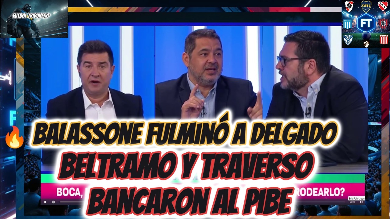 Otra vez Balassone, el peor anti Boca Lapido a Milton Delgado