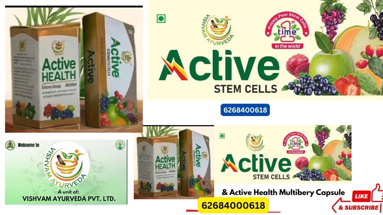 Plant Based Stem Cells  Product  Kit- Active Stem Cell & Health Multiberry Cap 