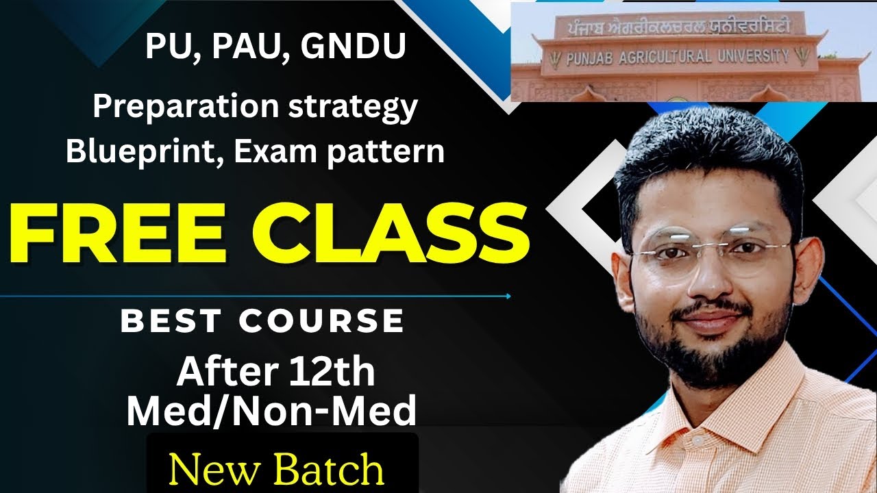FREE PAU/PU CET Preparation Class | New Batch | Best Study Material | Strategy To Get Top Rank 2026