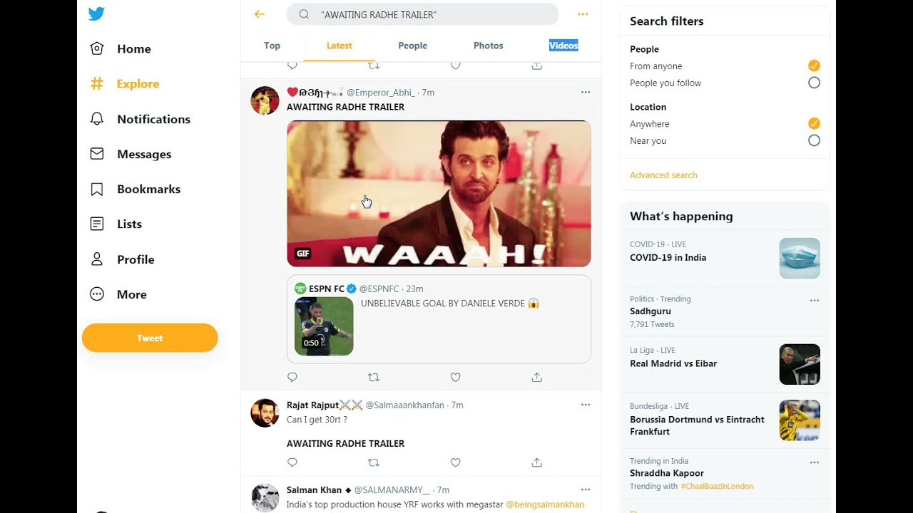 today twitter trend /