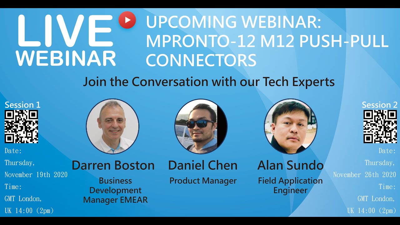 Amphenol LTW Webinar: MPronto-12 M12 Push-Pull Connectors