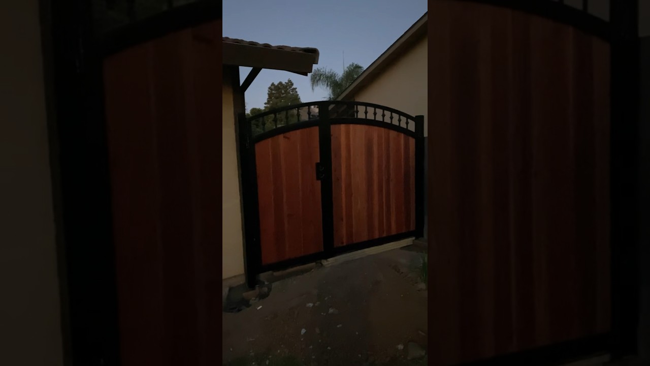 Custom gate build before/after. #custom #homeimprovement #welding#fencing #landscape #hardwork